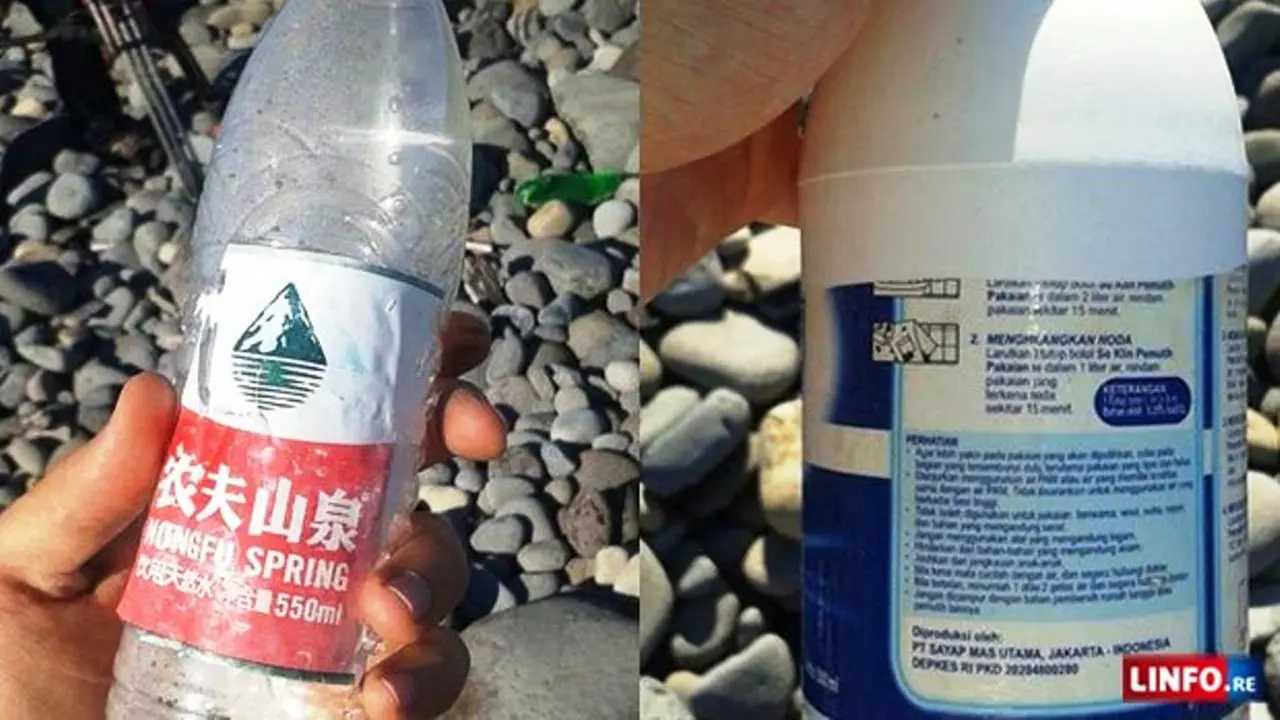 Botol misterius berasal dari Indonesia di dekat lokasi temuan objek diduga MH370