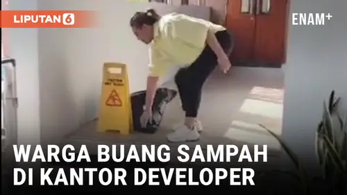 VIDEO: Tidak Kunjung Diangkut, Warga Perumahan Elit di Bekasi Buang Sampah di Kantor Developer