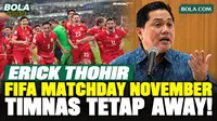 Ketua PSSI Erick Thohir buka suara mengenai rencana Timnas Indonesia menjalani FIFA Matchday pada November 2026. PSSI sebelumnya telah menjalin kesepakatan dengan sejumlah negara di Timur Tengah untuk menggelar laga tandang sebagai bagian dari persia...