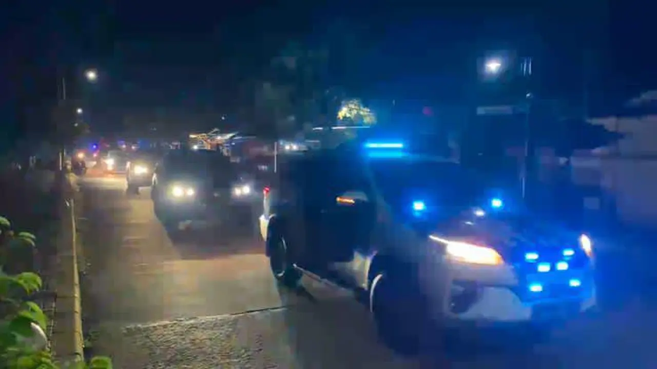 Patroli malam hari di Bulan Ramadan di Pemalang. (Foto: Liputan6.com/Humas Polres Pemalang)