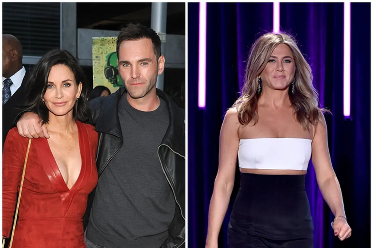 Courteney Cox, Johnny McDaid, dan Jennifer Aniston