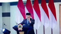 Gubernur Jawa Tengah, Ahmad Luthfi saat acara serah terima jabatan dari Pj Gubernur Nana Sudjana di Gedung Gradhika Bhakti Praja, Kamis, 20 Februari 2025.