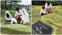 6 Momen Ririn Ekawati Ziarah ke Makam Mendiang Suami Bareng Ibnu Jamil dan Buah Hati