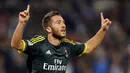 Gelandang AC Milan, Andrea Bertolacci melakukan selebrasi usai mencetak gol kegawang Lazio pada lanjutan liga serie A di Olimpico Stadium, Italia (1/2/2015). AC Milan menang atas Lazio dengan skor 1-3. (REUTERS/Giampiero Sposito)