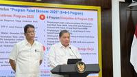 Menko Bidang Perekonomian Airlangga Hartarto&nbsp;umumkan pemerintah membuka program magang bagi lulusan baru atau fresh graduate. (Liputan6.com/Lizsa Egeham)