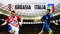 Kualifikasi Kejuaraan Eropa : Kroasia vs Italia (Bola.com/samsul hadi)