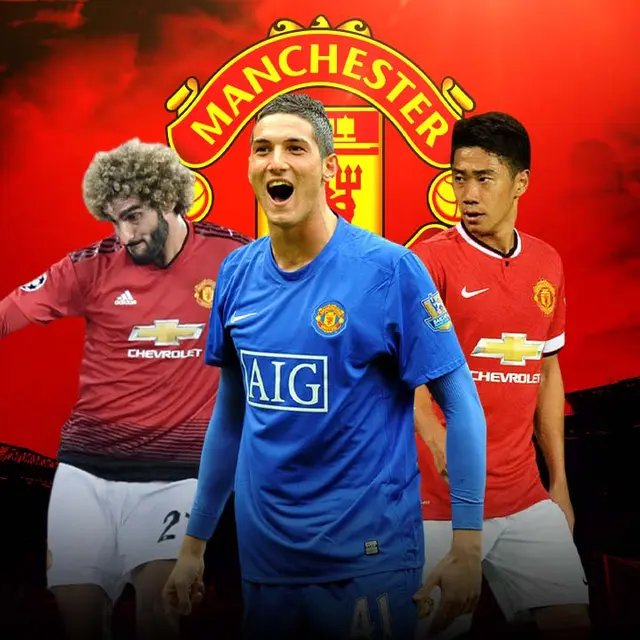 Manchester United -  Marouane Fellaini, Federico Macheda, dan Shinji Kagawa