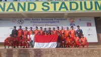 Indonesia berpartisipasi pada Asian Schools Football Championship 2018. (Ist)