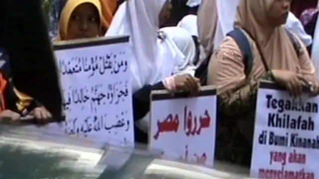 Hizbut Tahrir Protes Kekejaman Militer Mesir