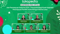 Tangkapan layar acara konferensi pers virtual yang diadakan oleh Tokopedia pada Rabu, 6 Januari 2024. (dok. Tokopedia)
