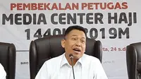 Sekjen Kemenag M Nur Kholis Setiawan saat membuka Pembekalan MCH 1440H/2019M di Jakarta, Senin (24/6/2019). Dok MCH