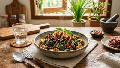 Resep Daun Pepaya Muda Tumis Tempe dan Teri, Kombinasi Gurih Pedas yang Sulit Ditolak
