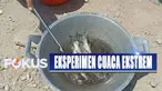 Partini dan para tetangganya mengaku melakukan percobaan menggoreng ikan ini untuk membuktikan panas matahari yang belakangan dikabarkan meningkat.