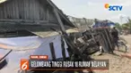 Sebanyak 18 rumah penduduk rusak parah hingga sedang akibat gelombang tinggi.