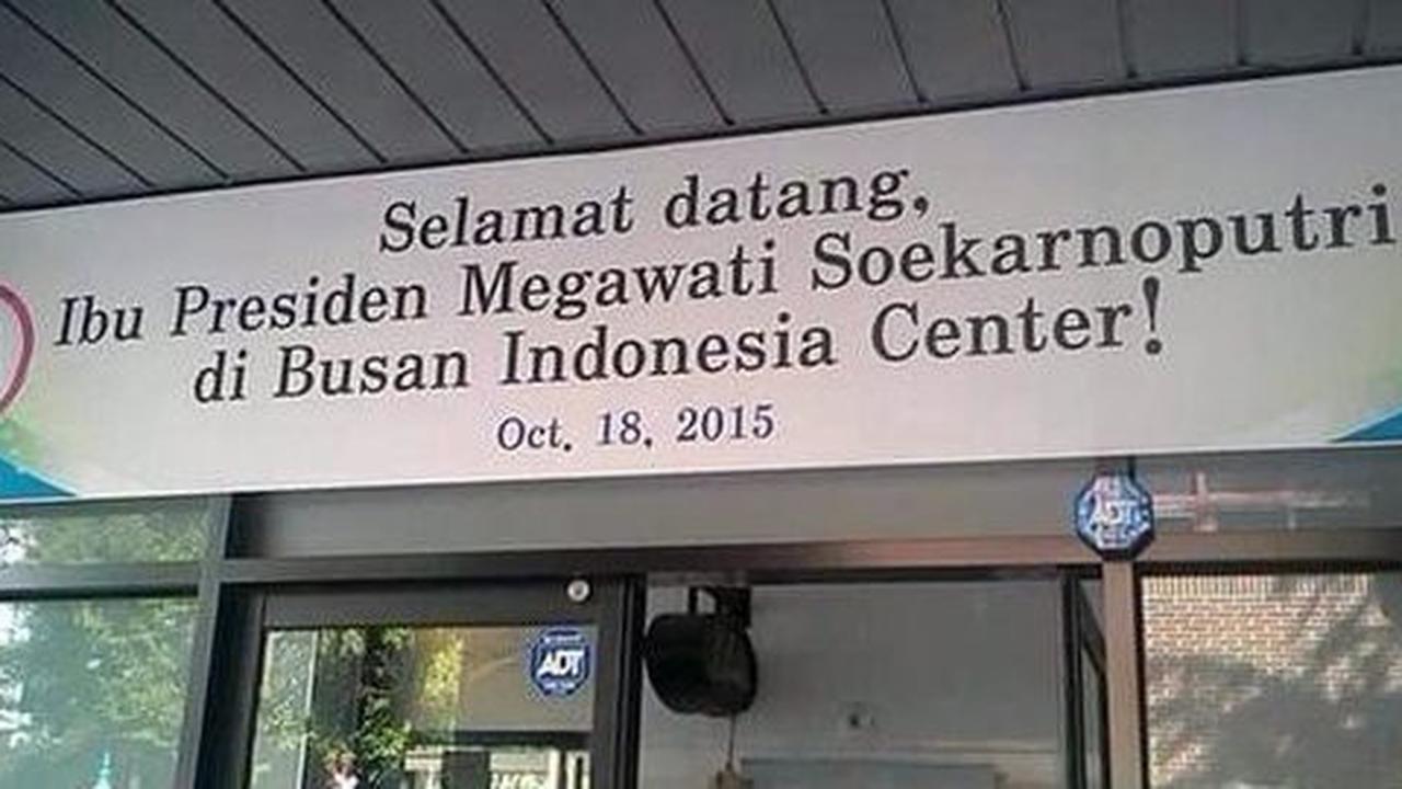 Spanduk Presiden Megawati di Korsel tuai hujatan