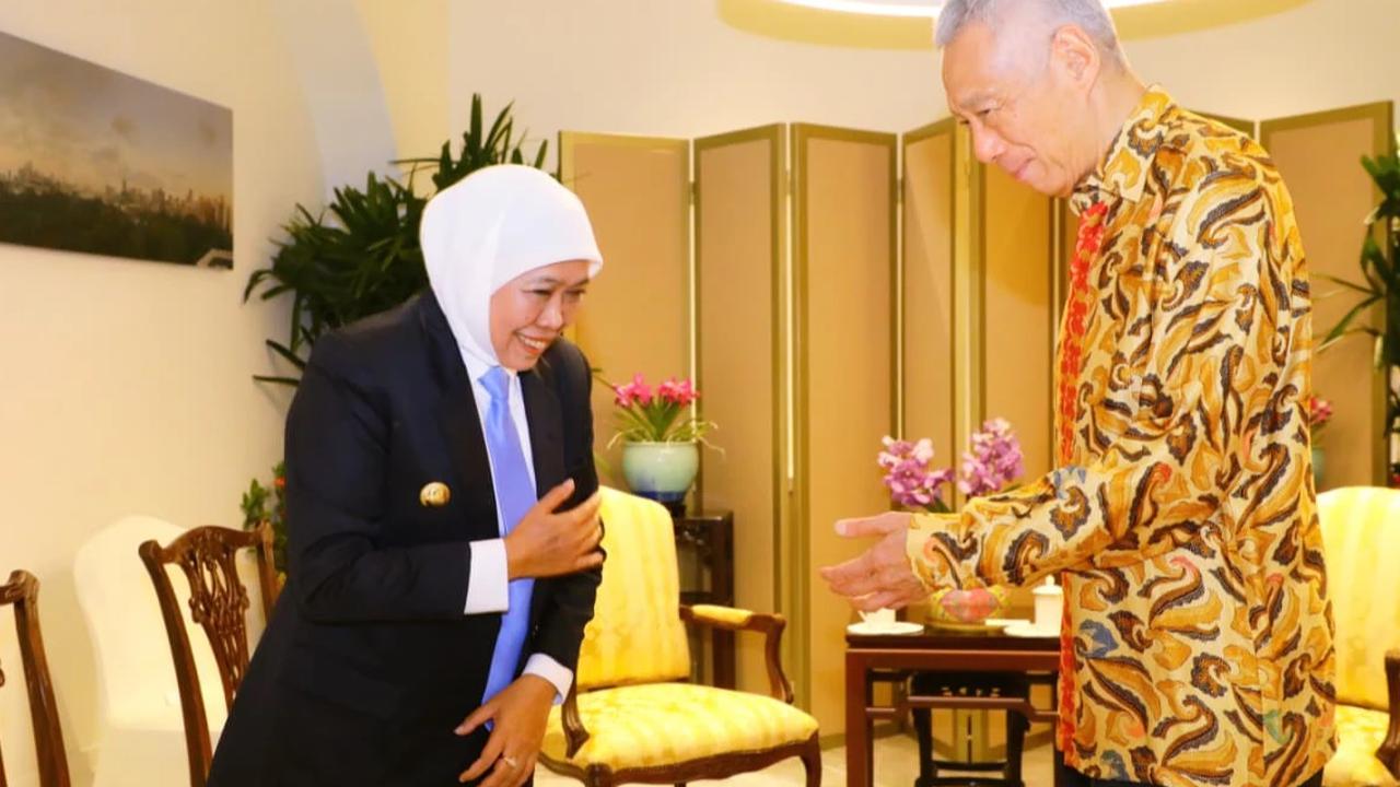 khofifah temui lee hsien loong