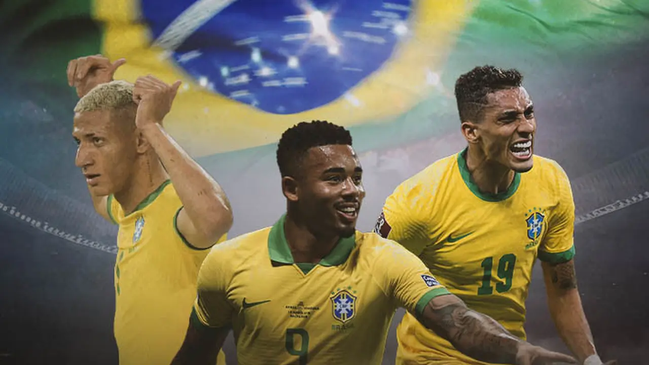 Brasil - Richarlison, Gabriel Jesus, Raphinha