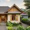 Desain rumah kampung gaya farmhouse modern yang adem. [Foto: Gemini]