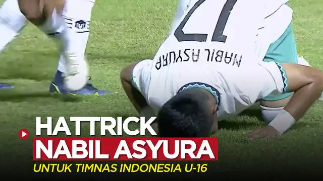 Berita video momen tiga gol Nabil Asyura untuk Timnas Indonesia U-16 saat menang besar atas Timnas Singapura U-16 di Piala AFF U-16 2022, Rabu (8/3/202) malam hari WIB.