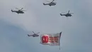 Selain 133.000 personel TNI, 1.047 alat utama sistem senjata (alutsista) juga akan diterjunkan untuk parade, defile, dan demonstrasi keterampilan prajurit dari matra darat, laut, dan udara. (merdeka.com/Arie Basuki)