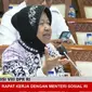 Menteri Sosial Tri Rismaharini menghadiri rapat bersama Komisi VIII DPR RI di Gedung DPR, Senayan, Jakarta pada Rabu (8/2/2023). (Photo dok. Youtube Komisi VIII DPR RI Channel)