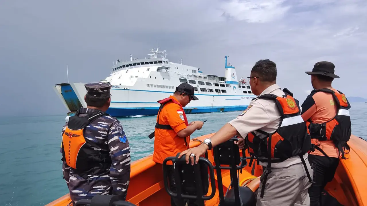 KMP SMS Sagita kandas di perairan Pulau Rimau Balak (Istimewa)