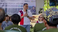Direktur Utama Pupuk Indonesia, Rahmad Pribadi menggelar dialog dengan petani durian di Banyuwangi