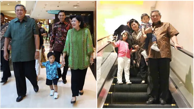 Gaya Ani Yudhoyono Saat Ngemong Cucu