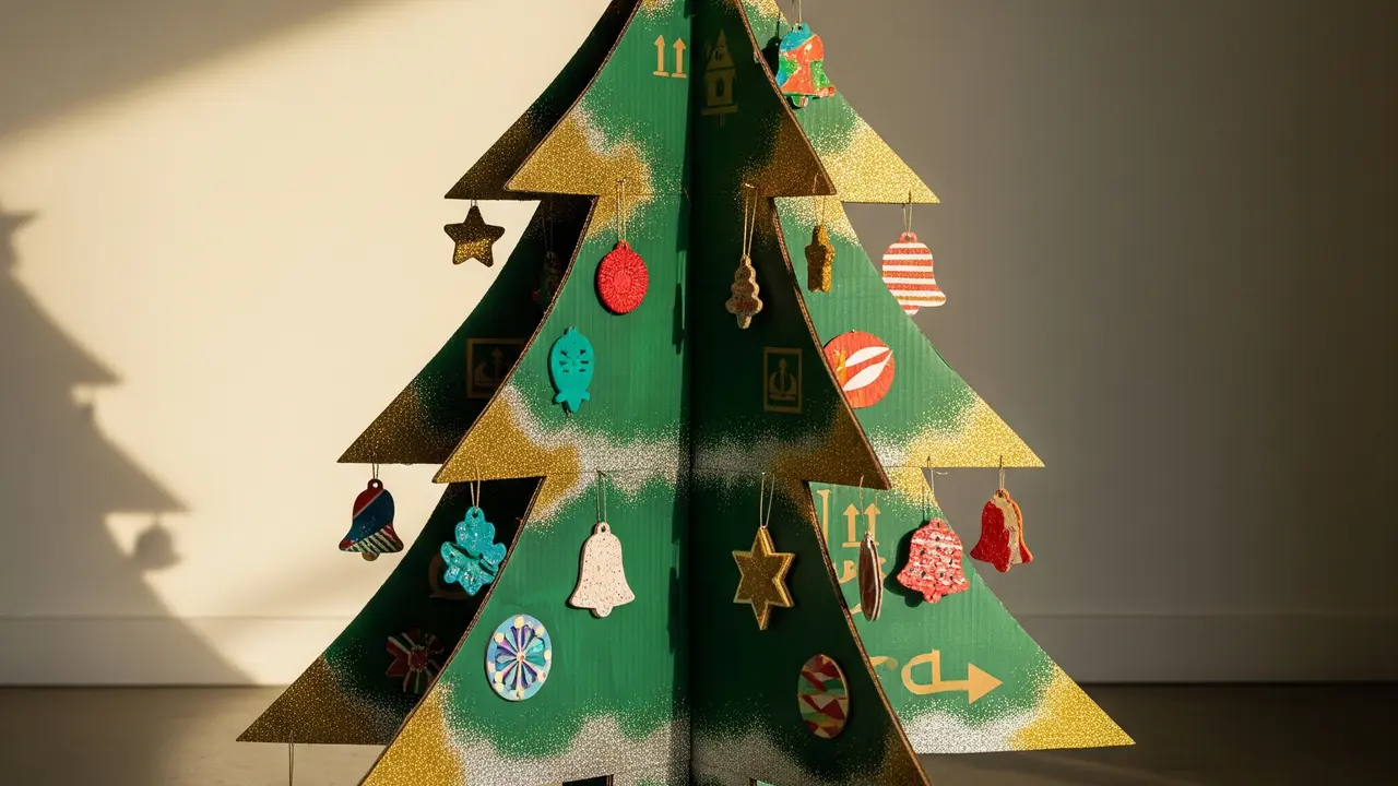 Model Pohon Natal dari Barang Bekas