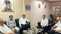 Rombongan tim Tenaga Ahli Gubernur Sulteng Ridha Saleh saat pertemuan dengan  PPDT Kemendes. (Istimewa)
