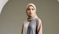 Gamis kasual untuk daily look (created by Meta AI)