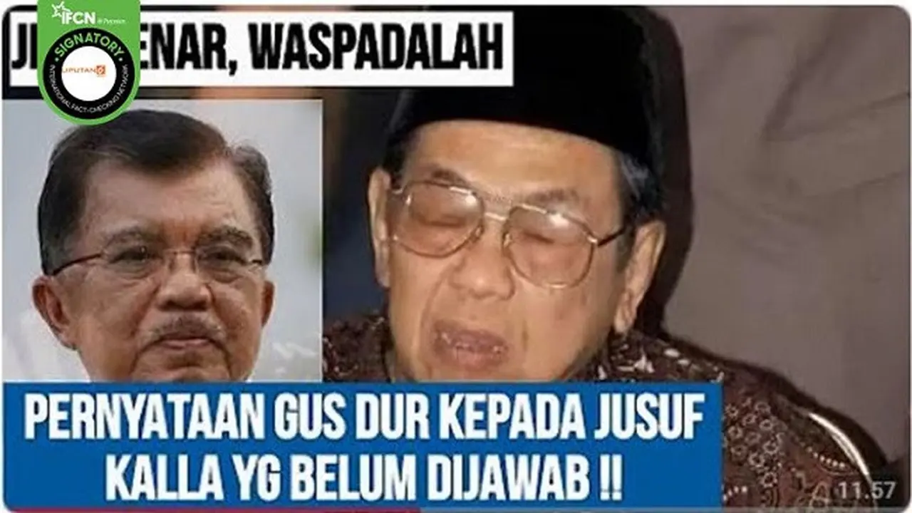 Gambar tangkapan layar tentang Jusuf Kalla dituding keturunan dari Pemimpin DI/TII Sulawesi Selatan, Kahar Muzakkar. (sumber: YouTube)