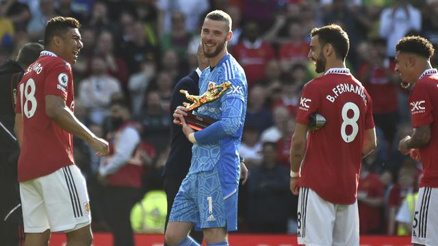 Foto: Aksi Tepis Penalti David De Gea Jadi Penentu Comeback MU atas Fulham di Laga Penutup Liga Inggris 2022 / 2023