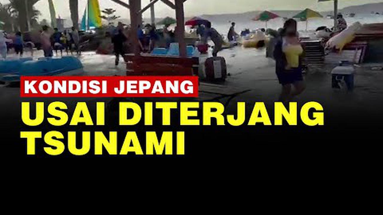 VIDEO: Jepang Dihantam Tsunami Imbas Letusan Gunung Tonga, Belasan Kapal Terbalik