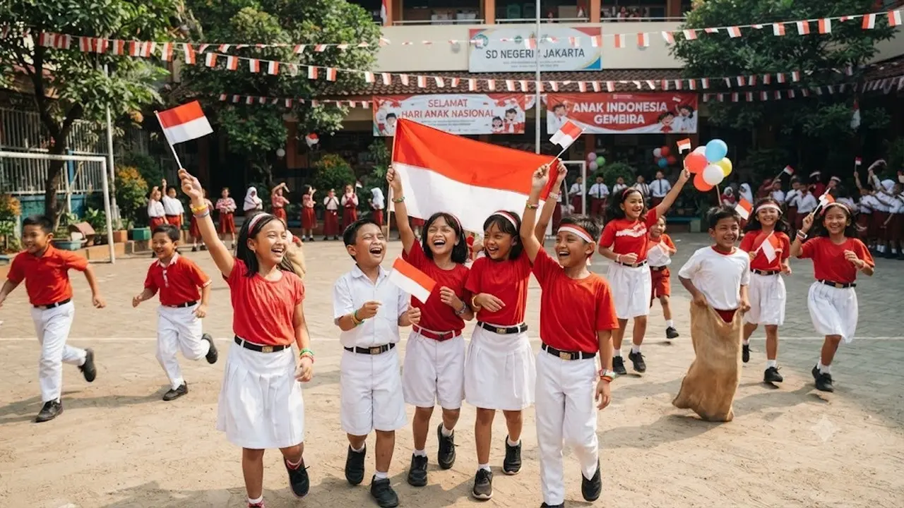 Kegiatan Hari Anak Nasional (AI Generated)