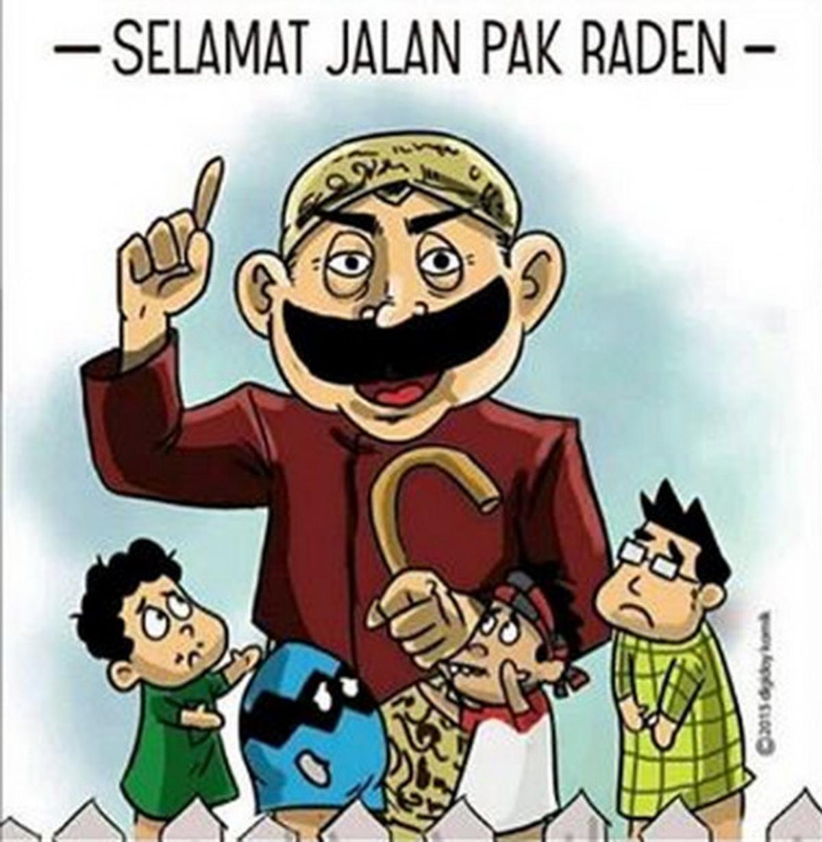 Pak Raden meninggal, meme duka cita bertebaran di dunia maya