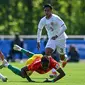 Kekalahan ini membuat timnas Indonesia U-23 gagal merebut tempat terakhir untuk berlaga di Olimpiade 2024 Paris. (MIGUEL MEDINA/AFP)