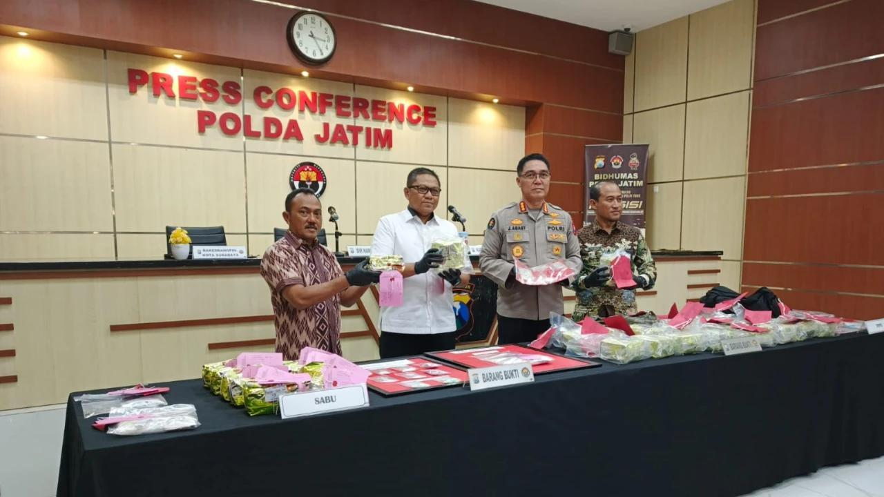 Polda Jatim Sita Aset Tersangka Bandar Narkoba Capai Rp55 Miliar