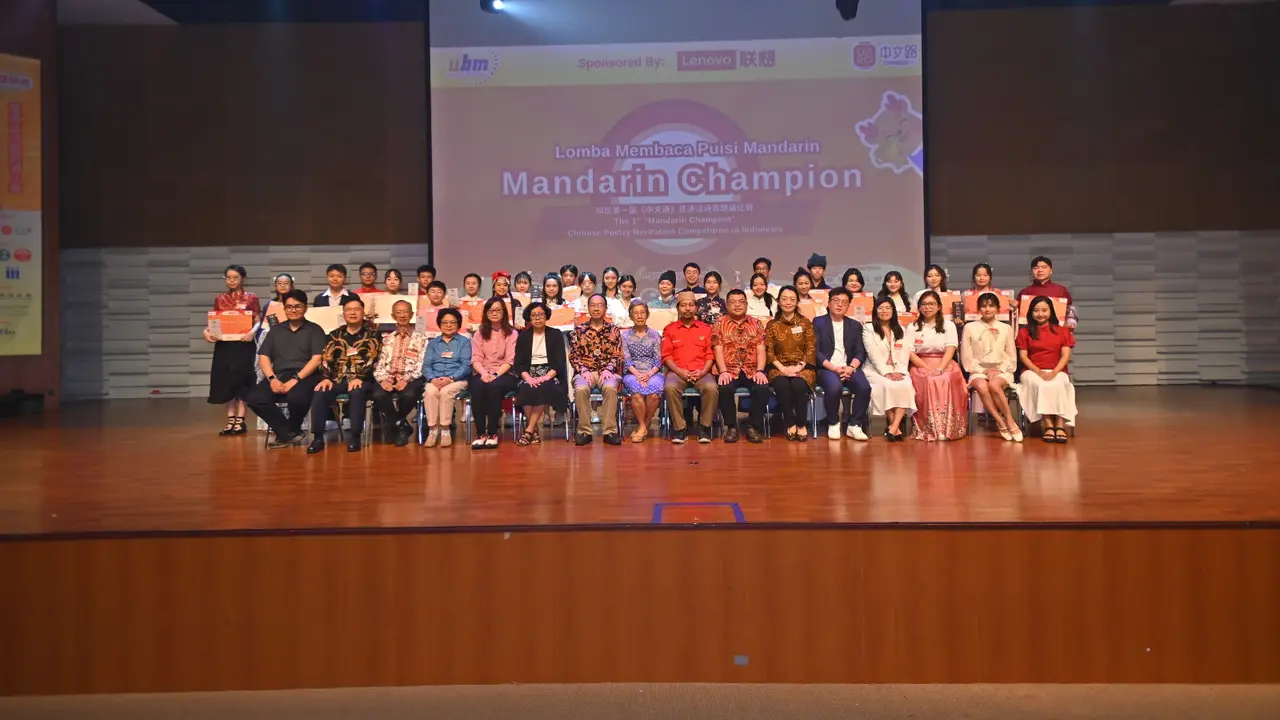Universitas Bunda Mulia (UBM) bersama Shenzhen Chinese Road Education Technology Co., Ltd menyelenggarakan Lomba Membaca Puisi Bahasa Mandarin Tingkat Nasional “Mandarin Champion” 2025 di The UBM Grand Auditorium, Kampus Ancol (Istimewa)