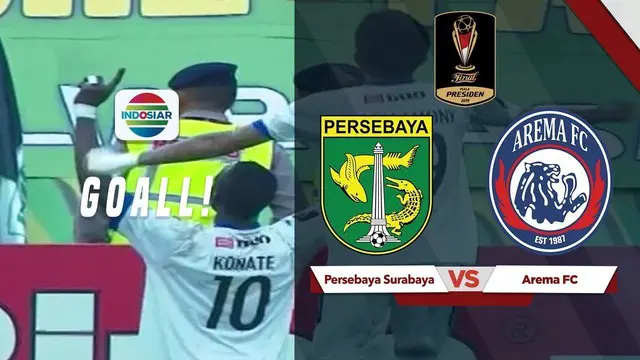 VIDEO: Tendangan Bebas Konate Buat Arema Imbangi Persebaya