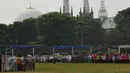 Suasana Apel Kebhinnekaan Lintas Iman Bela Negara di Lapangan Banteng, Jakarta, Minggu (17/1/2016). Kegiatan tersebut untuk mengajak seluruh elemen masyarakat menolak terorisme (Liputan6.com/Faisal R Syam)