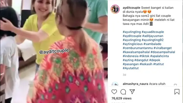Ayu Ting Ting akrab bersama keluarga Adit Jayusman