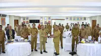 Kepala BSKDN Kemendagri Yusharto Huntoyungo menggelar audiensi dengan Pemerintah Kabupaten (Pemkab) Sinjai Provinsi Sulawesi Selatan di Aula BSKDN pada Senin, 15 Juli 2024. (Istimewa)