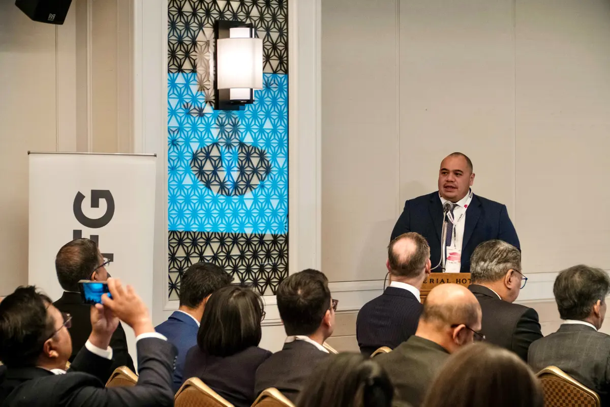Chief Investment Officer Danantara Indonesia Pandu Patria Sjahrir dalam acara “Indonesia Day” di Tokyo. (Dok MUFG)