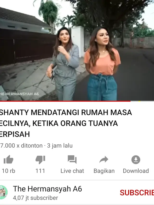 Unggahan Ashanty. (Foto: YouTube The Hermansyah A6)