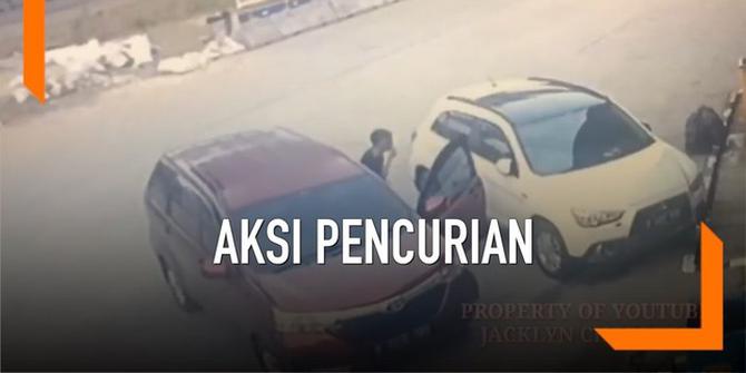 VIDEO: Rekaman Aksi Pencurian Modus Pecah Kaca Mobil di Bekasi