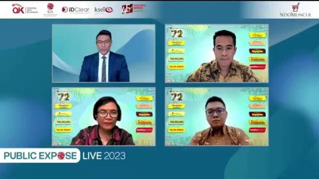 Paparan publik PT Industri Jamu dan Farmasi Sido Muncul Tbk (SIDO) atau Sido Muncul pada Rabu (29/11/2023). (Foto: tangkapan layar/Elga N)