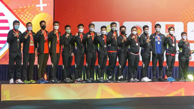 Tim bulutangkis putra Indonesia di Kejuaraan Bulutangkis Asia Beregu 2022.