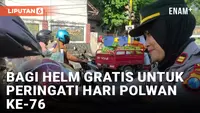 Peringati Hari Polwan ke-76, Polwan di Bangkalan Bagikan Helm Gratis untuk Anak-anak