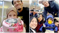 Momen Natasha Rizky momong ketiga anaknya tanpa baby sitter. (Sumber: Instagram/desta80s)